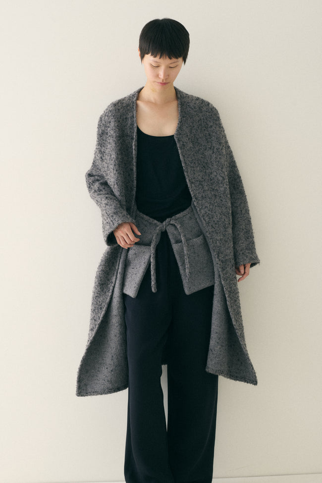 Yeohlee Marled Grey Belted Cardigan - Desert Vintage