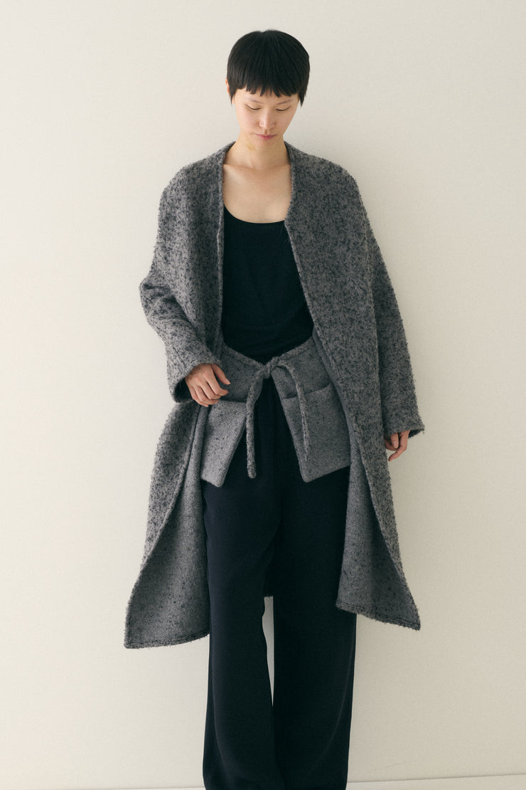 Yeohlee Marled Grey Belted Cardigan - Desert Vintage