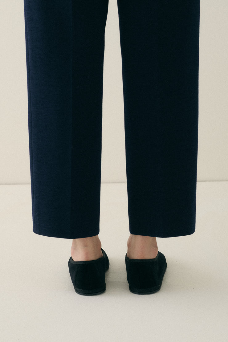 Vibi Venezia Velvet Loafers - Nero - Desert Vintage