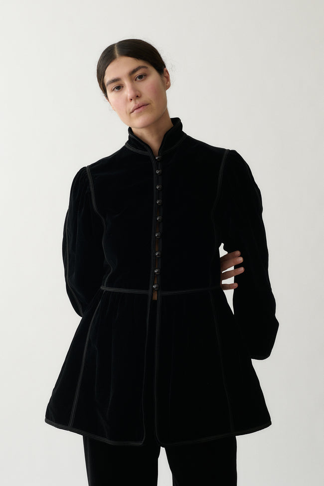 1970's Yves Saint Laurent Velvet Coat - Desert Vintage