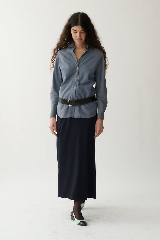 Loewe Blue Suede Blouse - Desert Vintage