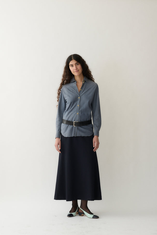 Loewe Blue Suede Blouse - Desert Vintage