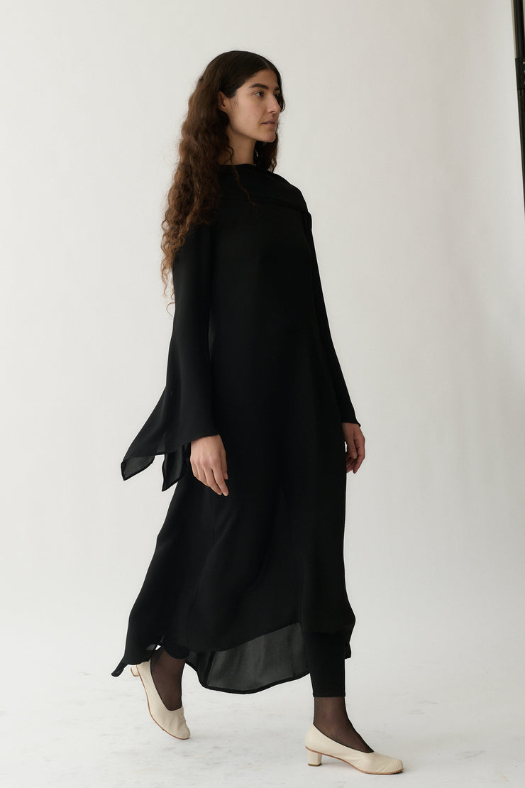 Yohji Yamamoto Black Chiffon Dress - Desert Vintage