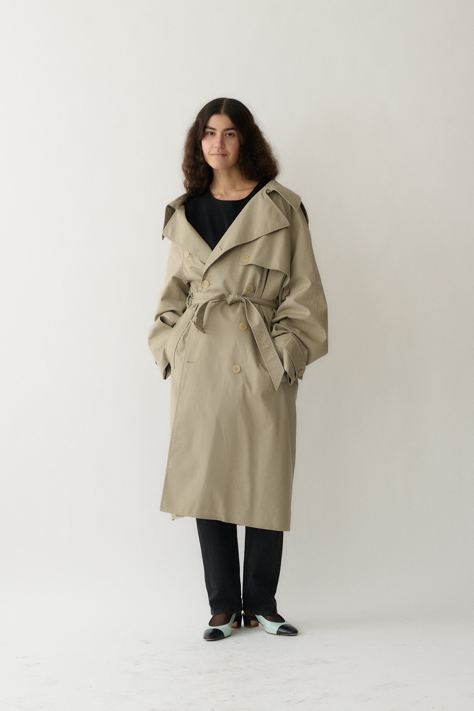 Balenciaga Asymmetric Trench Coat - Desert Vintage