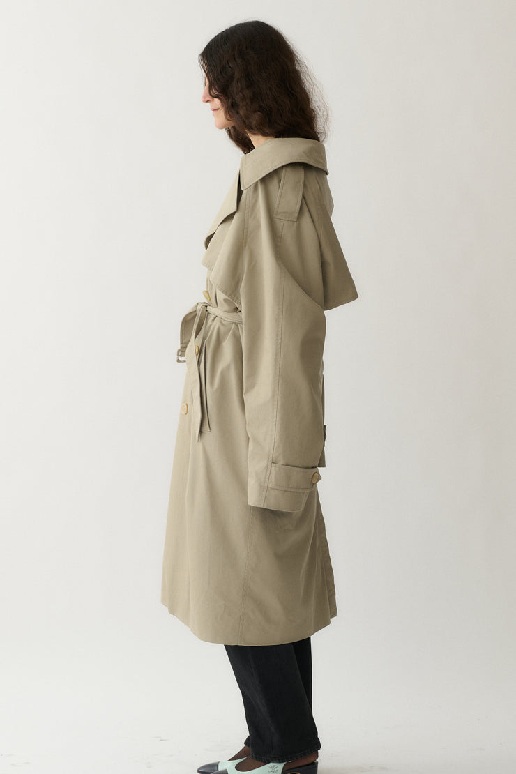 Balenciaga Asymmetric Trench Coat - Desert Vintage