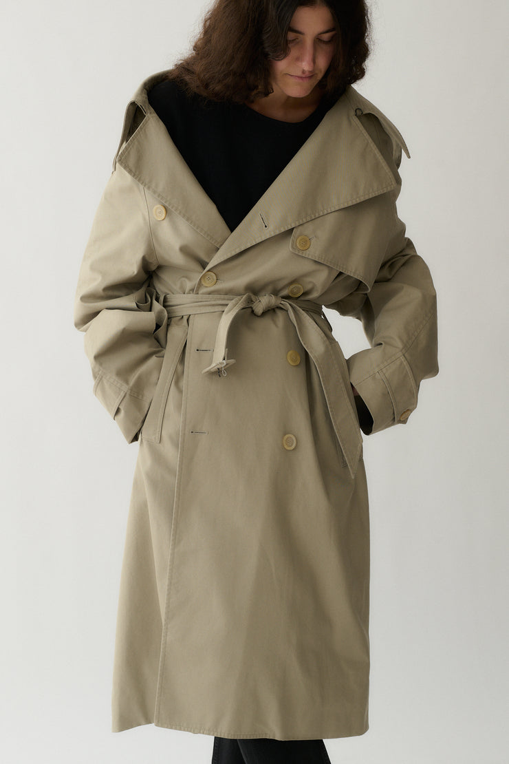 Balenciaga Asymmetric Trench Coat - Desert Vintage