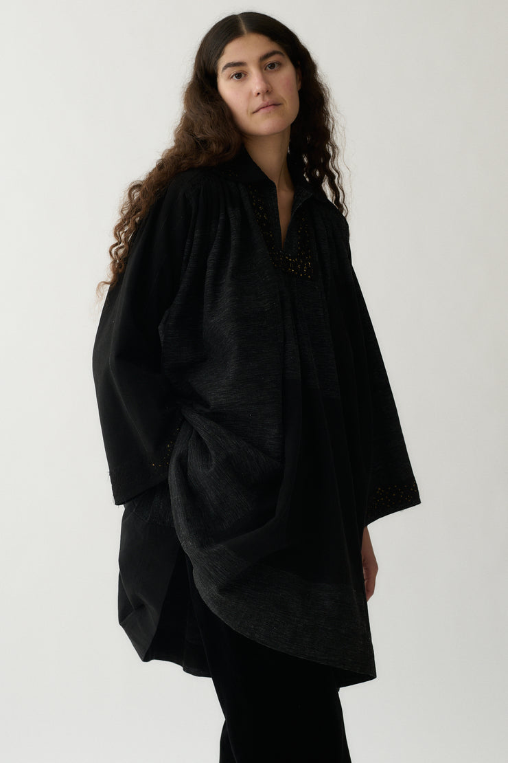 Black Embroidered Folk Blouse - Desert Vintage