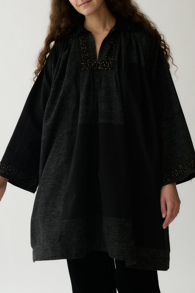 Black Embroidered Folk Blouse - Desert Vintage