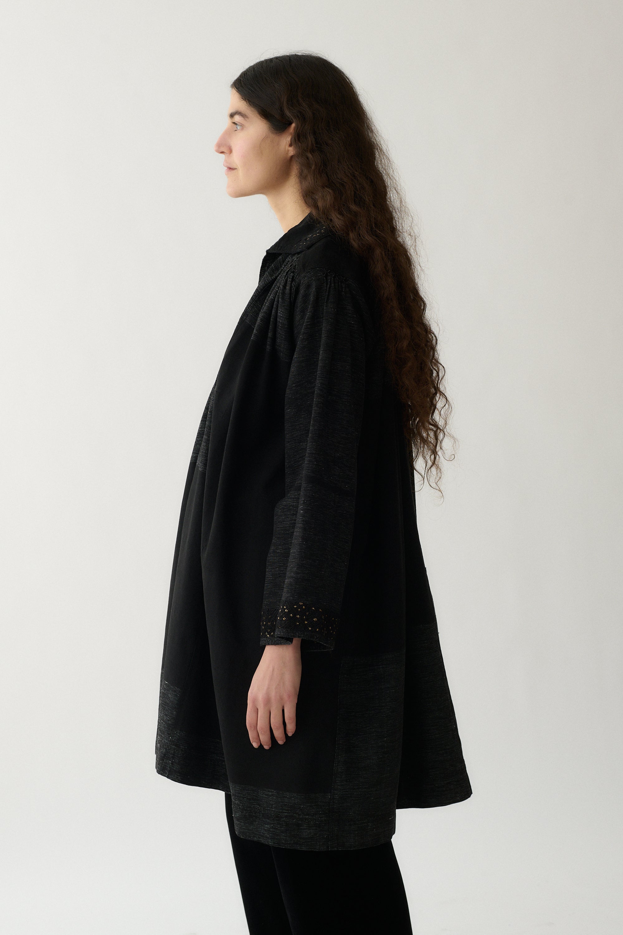 Black Embroidered Folk Blouse - Desert Vintage