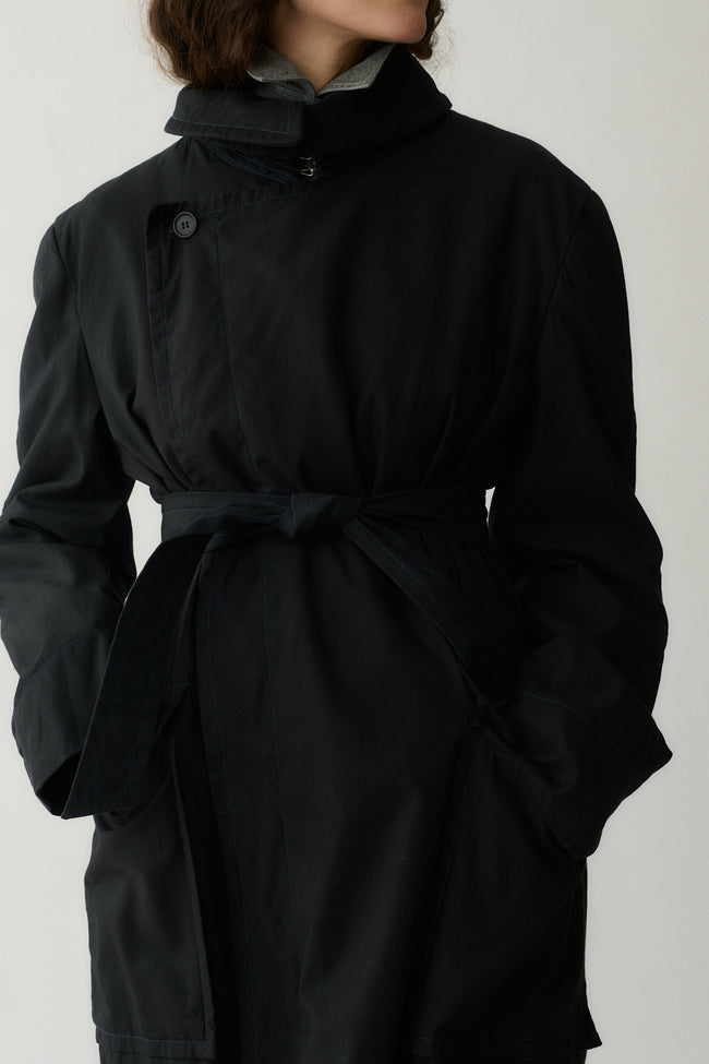 Margiela Black Trench Coat - Desert Vintage