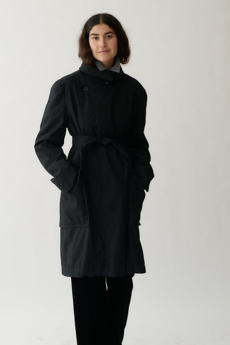 Margiela Black Trench Coat - Desert Vintage