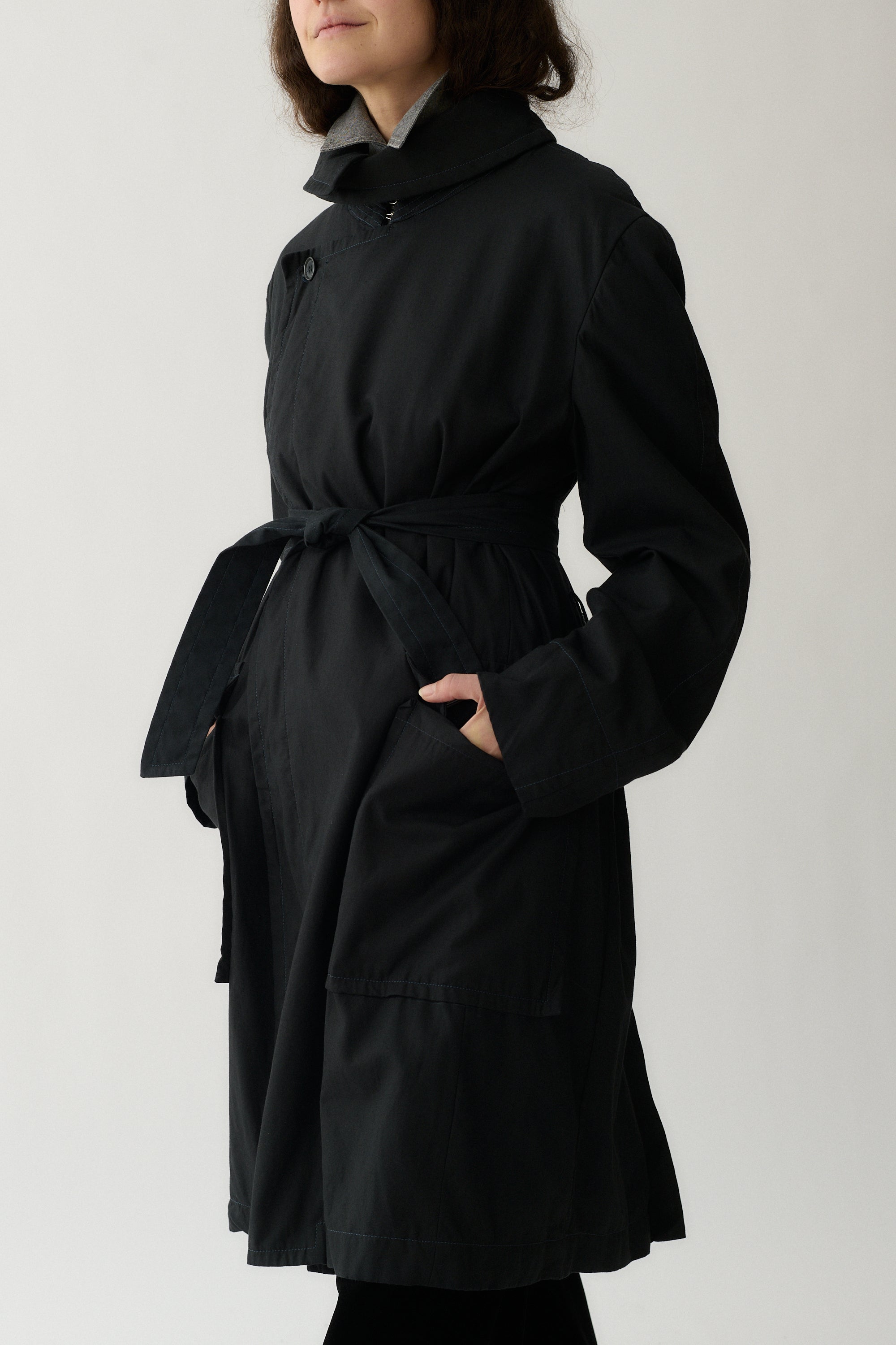 Margiela Black Trench Coat - Desert Vintage