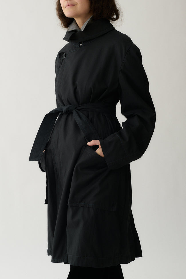 Margiela Black Trench Coat - Desert Vintage