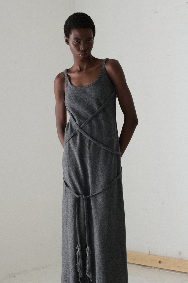 Beene Heather Grey Dress - Desert Vintage