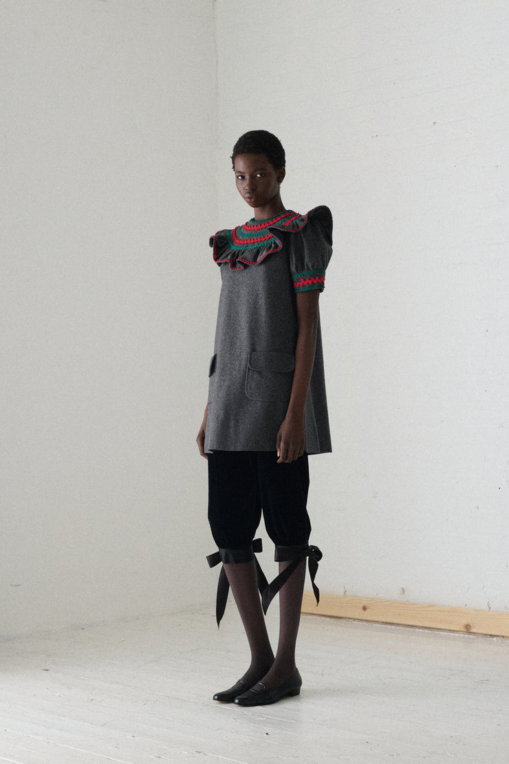 Ysl Cropped Velvet Trousers - Desert Vintage