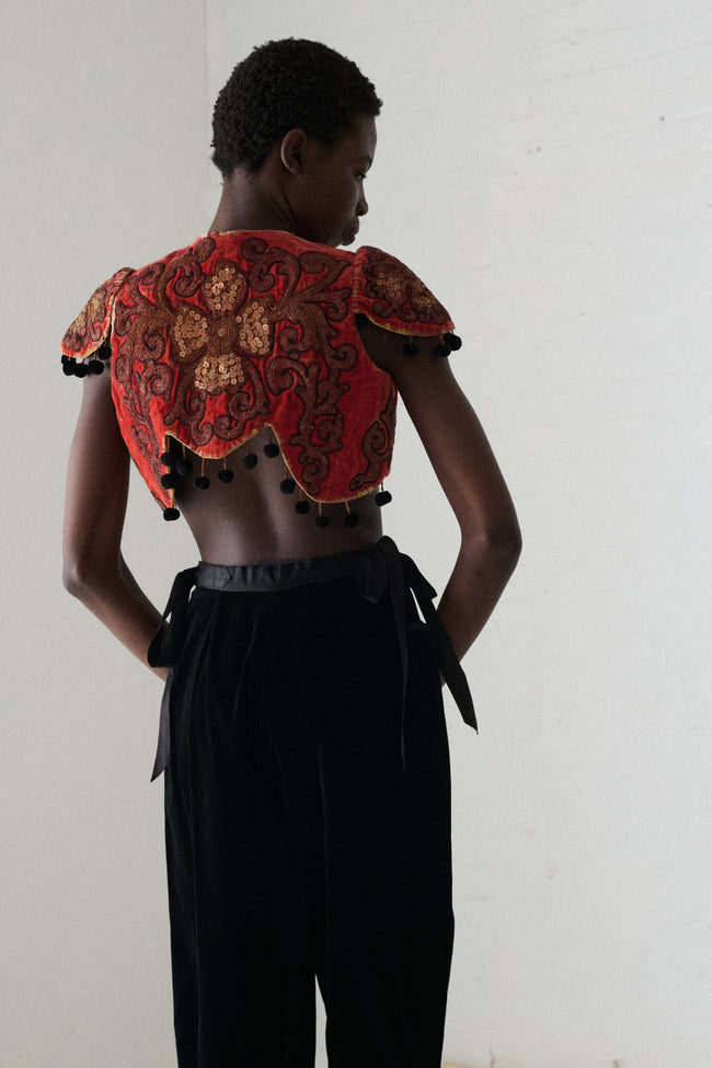 Antique Cropped Vest - Desert Vintage