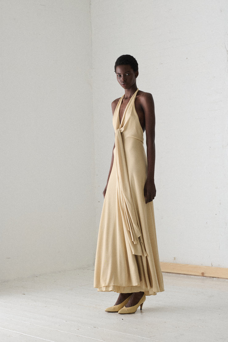 1970s Halston Jersey Gown - Desert Vintage