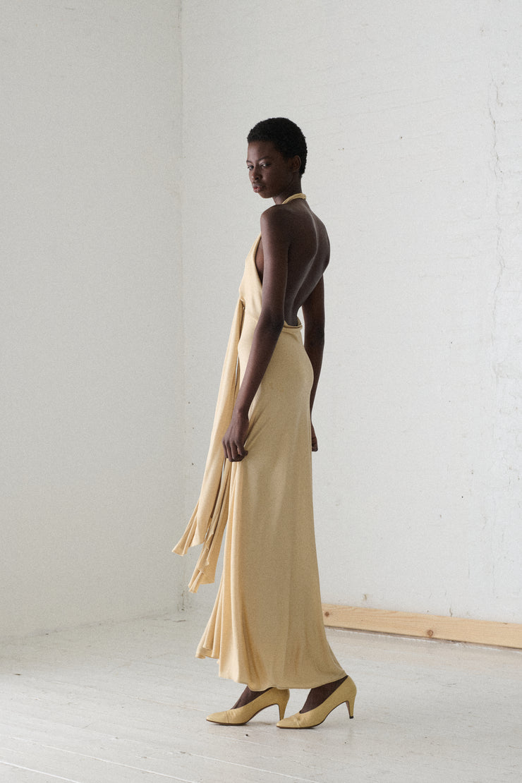 1970s Halston Jersey Gown - Desert Vintage