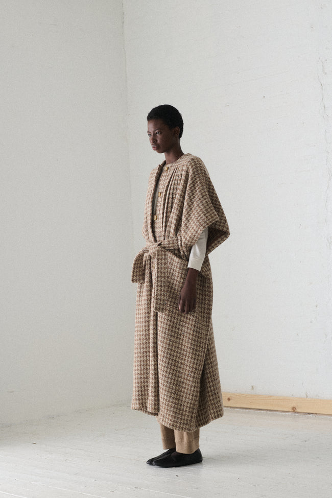 Veronique Branquinho Houndstooth Cape - Desert Vintage