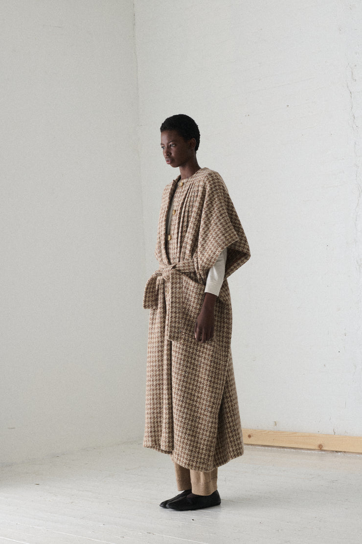 Veronique Branquinho Houndstooth Cape - Desert Vintage