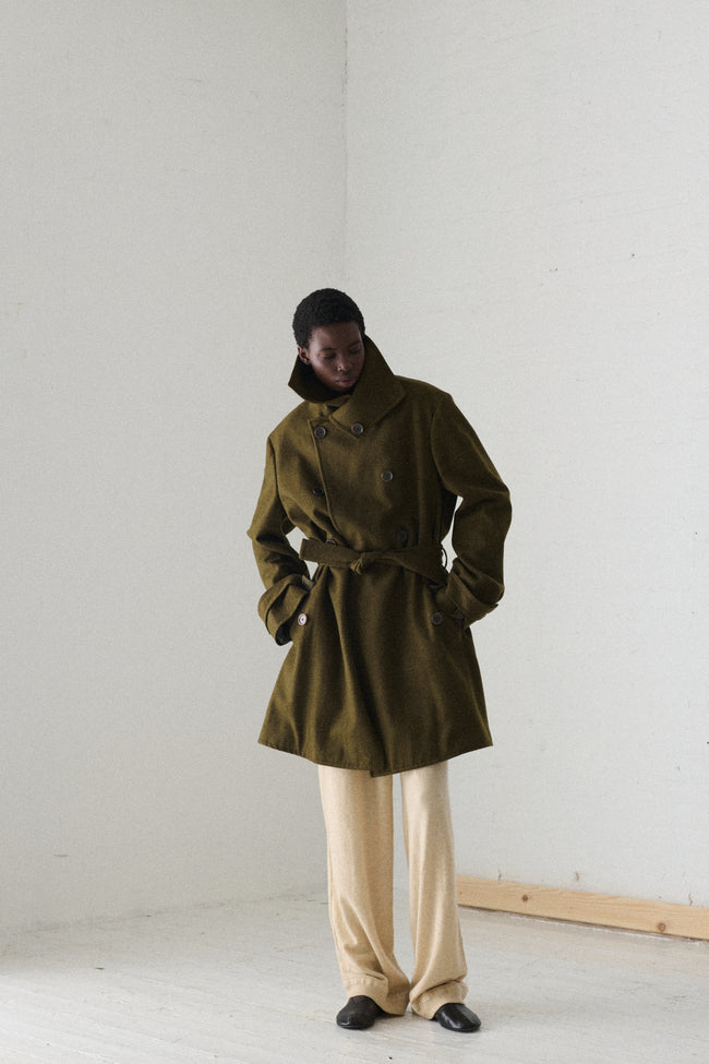 Bottega Veneta Green Wool Coat - Desert Vintage