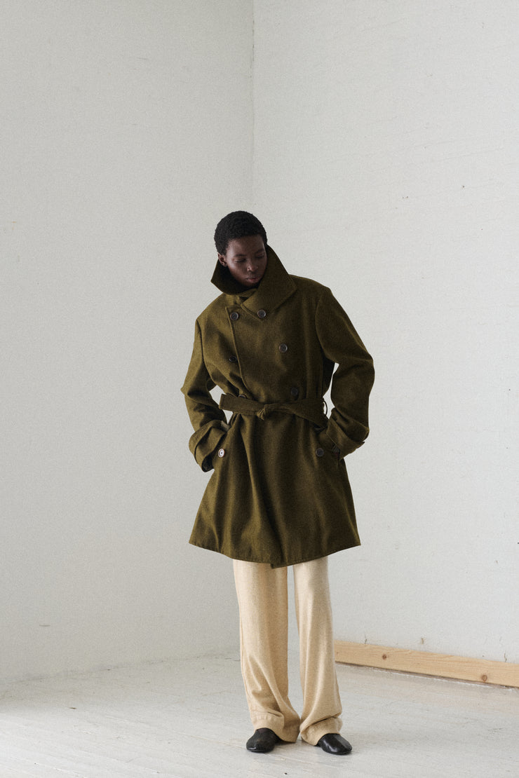 Bottega Veneta Green Wool Coat - Desert Vintage