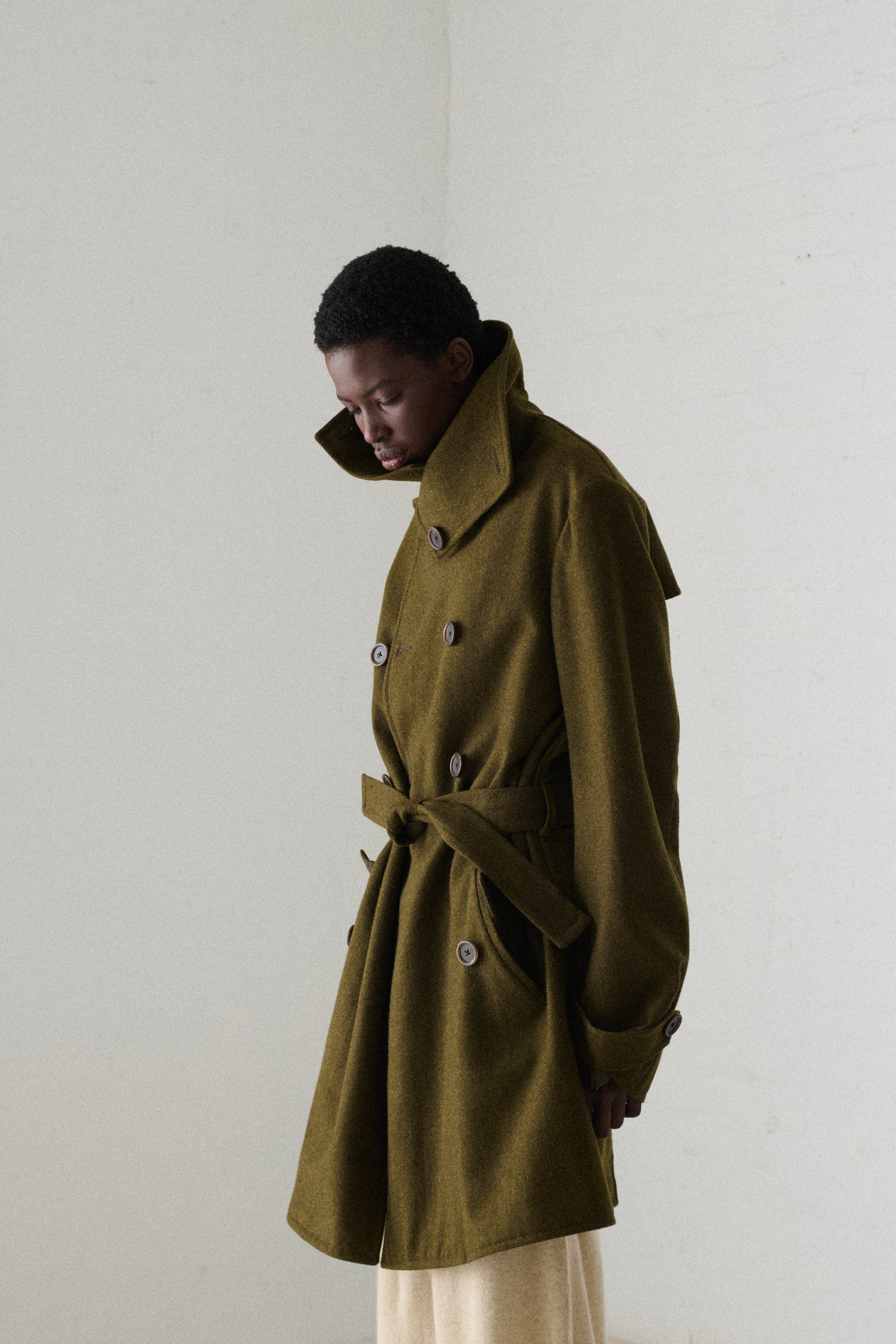 Bottega Veneta Green Wool Coat - Desert Vintage