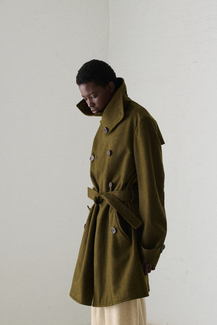 Bottega Veneta Green Wool Coat - Desert Vintage