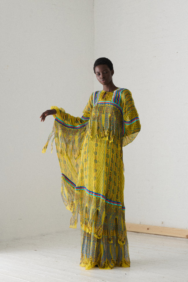 Zandra Rhodes Chiffon Dress - Desert Vintage