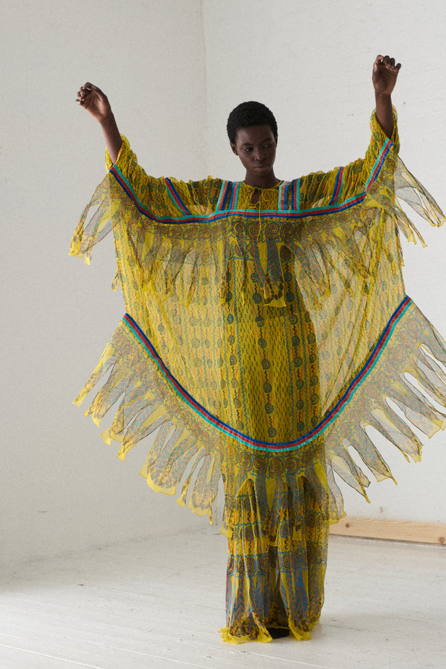 Zandra Rhodes Chiffon Dress - Desert Vintage