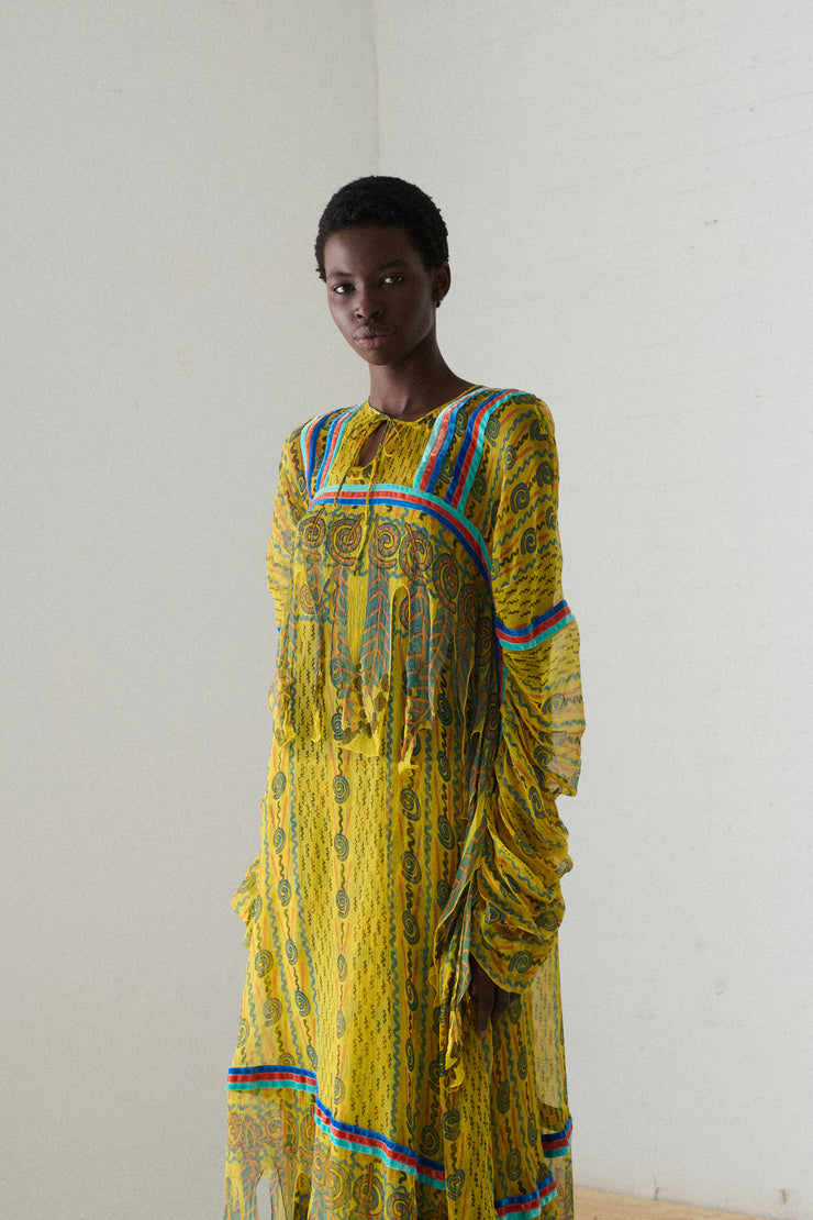 Zandra Rhodes Chiffon Dress - Desert Vintage