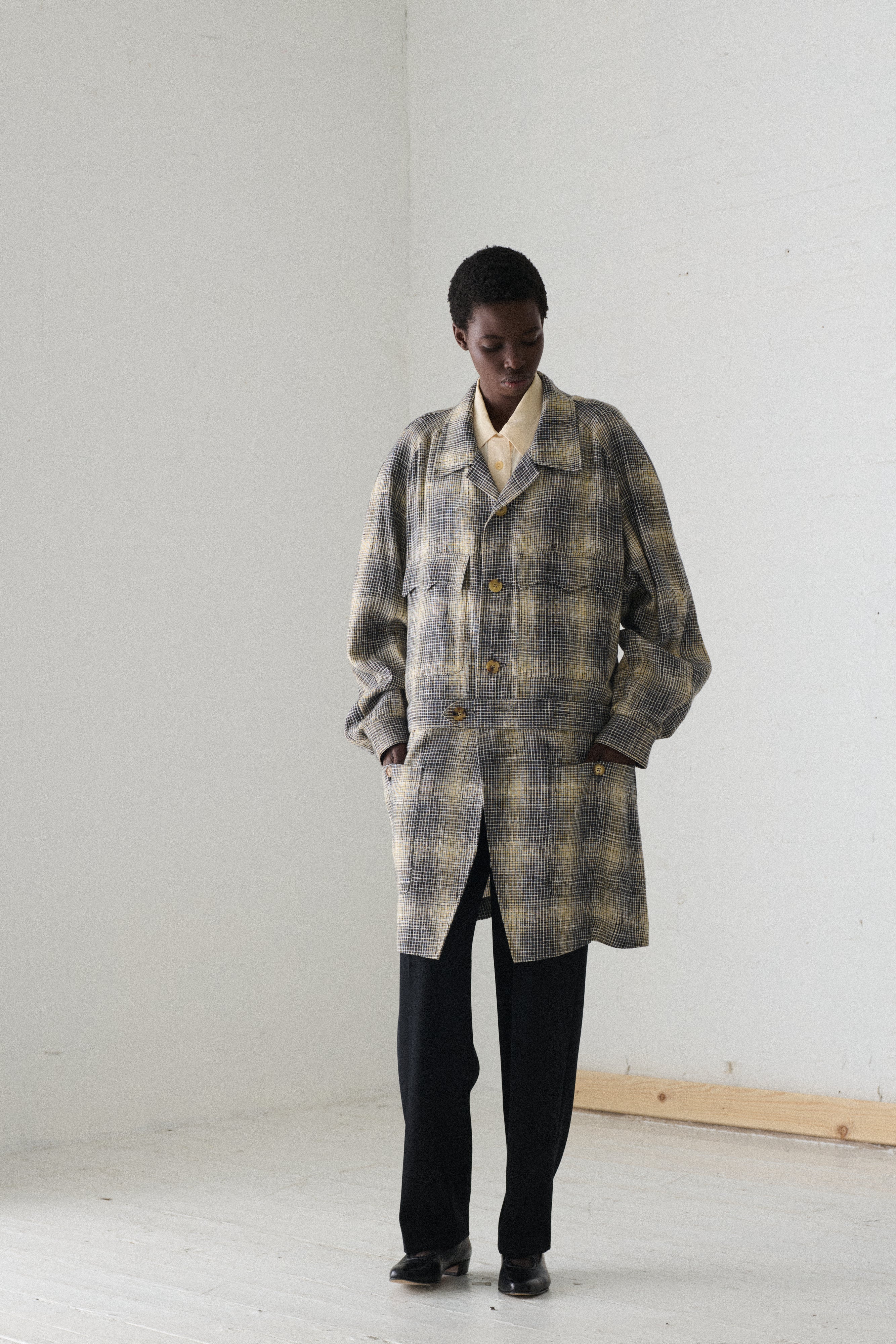 1980s Issey Miyake Plaid Coat - Desert Vintage