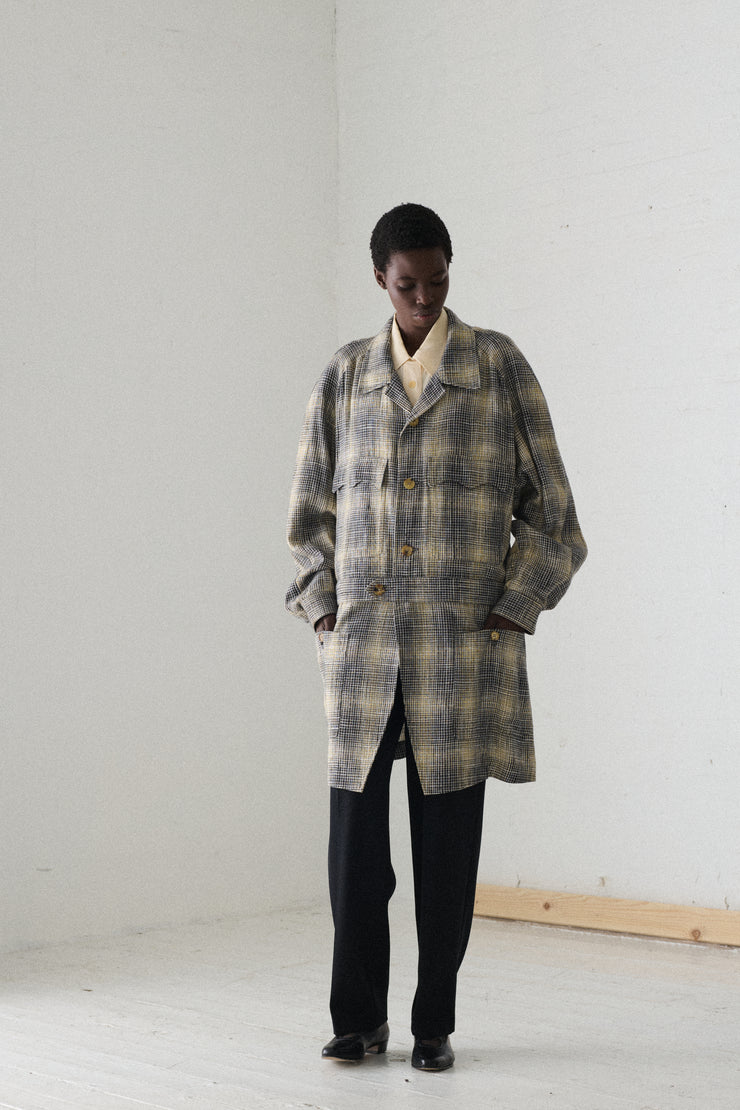 1980s Issey Miyake Plaid Coat - Desert Vintage