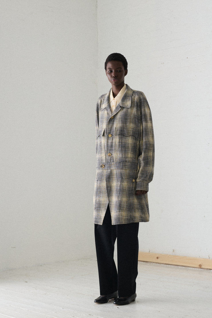 1980s Issey Miyake Plaid Coat - Desert Vintage