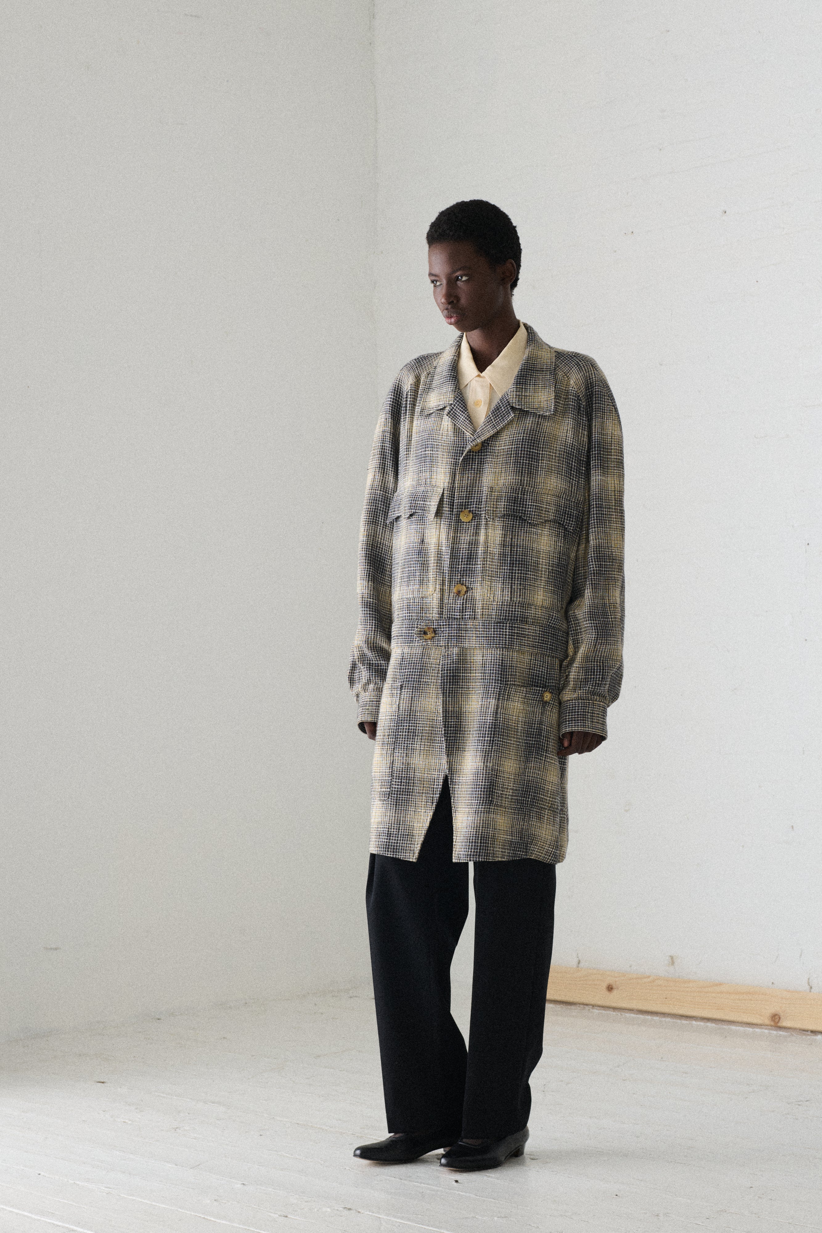1980s Issey Miyake Plaid Coat - Desert Vintage