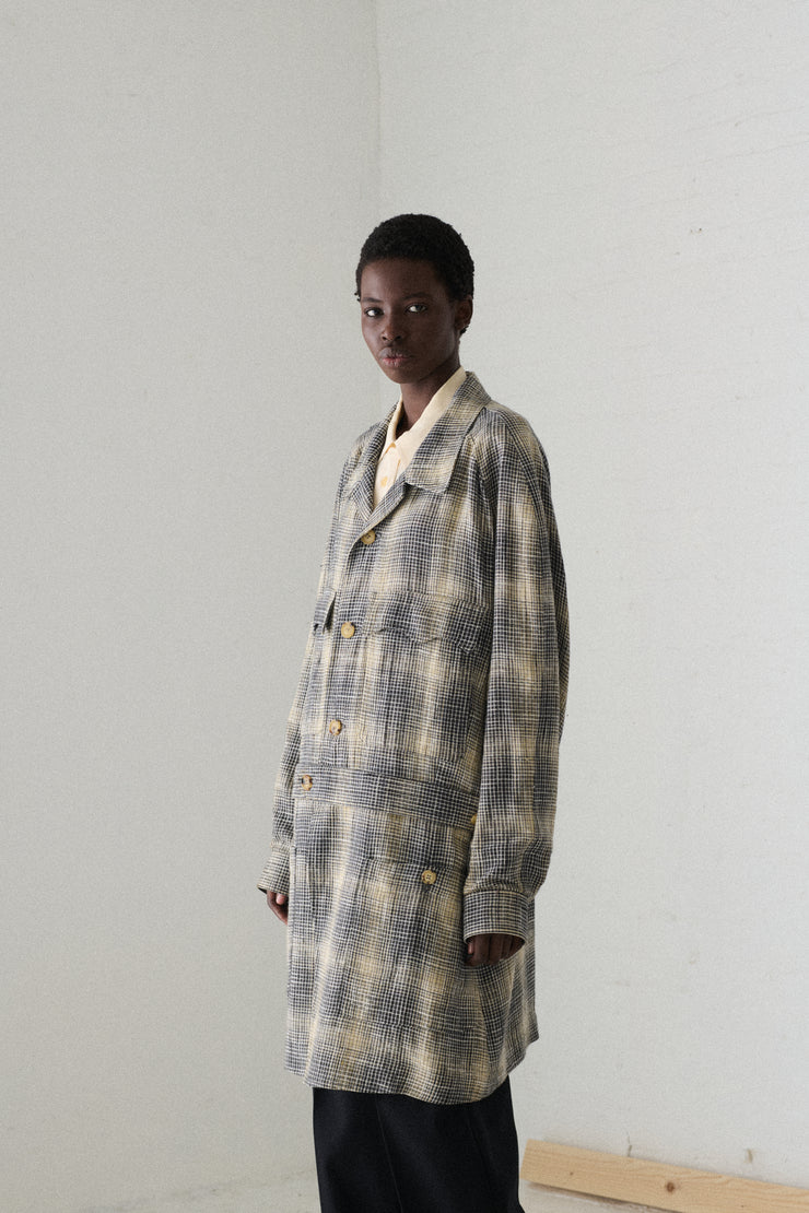 1980s Issey Miyake Plaid Coat - Desert Vintage