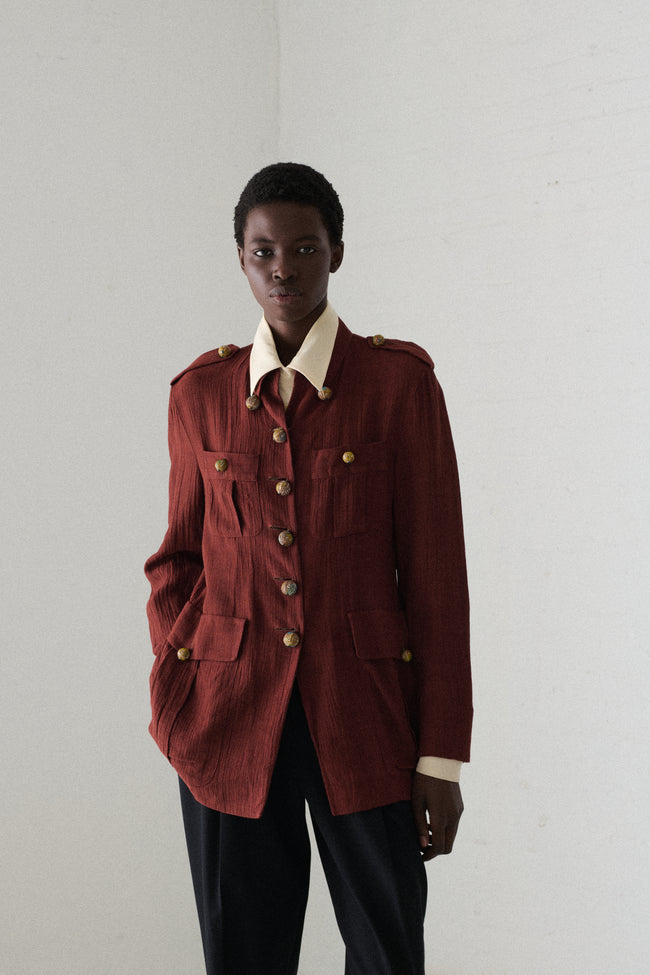 Romeo Gigli Woven Cotton Blouse - Desert Vintage