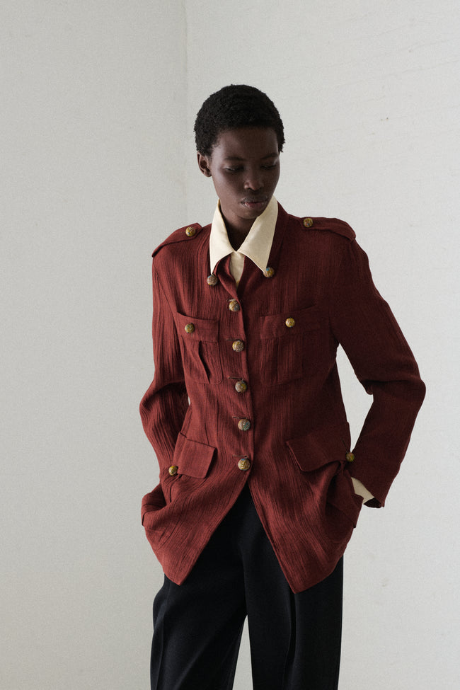 Romeo Gigli Woven Cotton Blouse - Desert Vintage