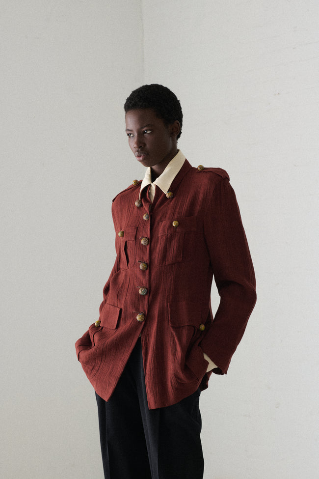 Romeo Gigli Woven Cotton Blouse - Desert Vintage