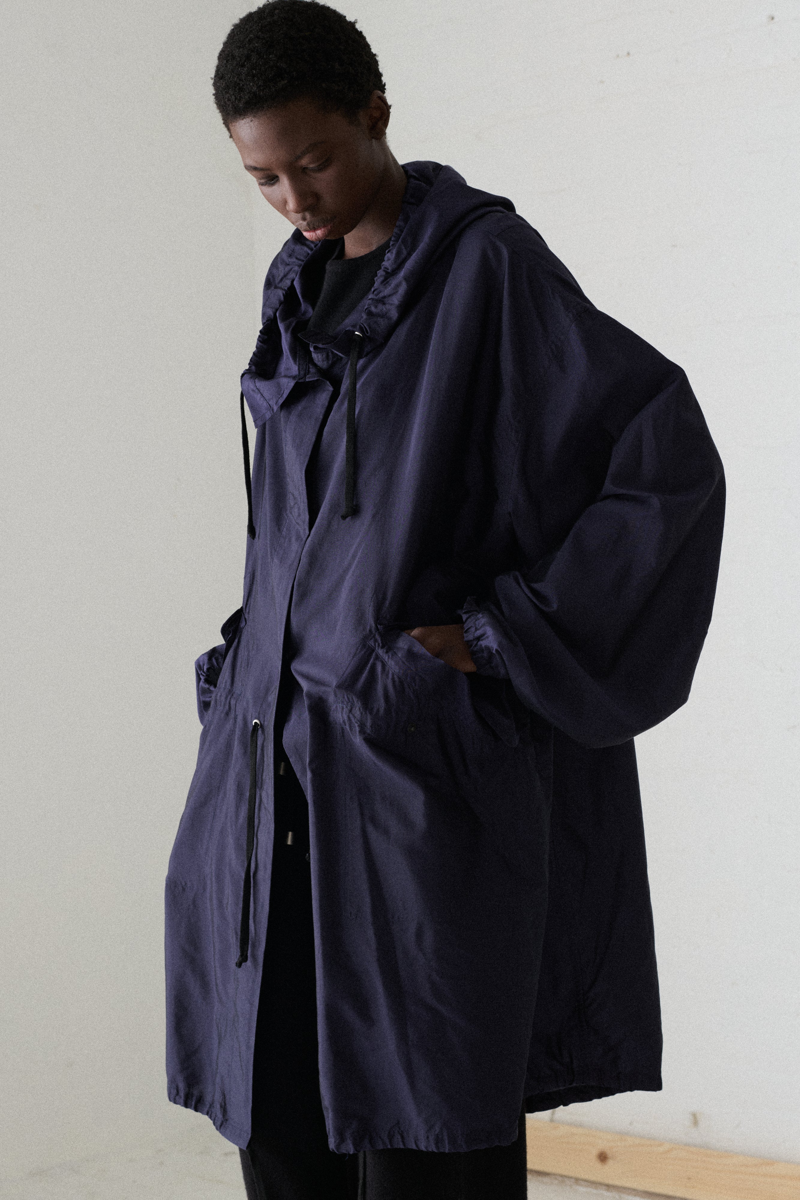1990s Dries Van Noten Navy Parka - Desert Vintage
