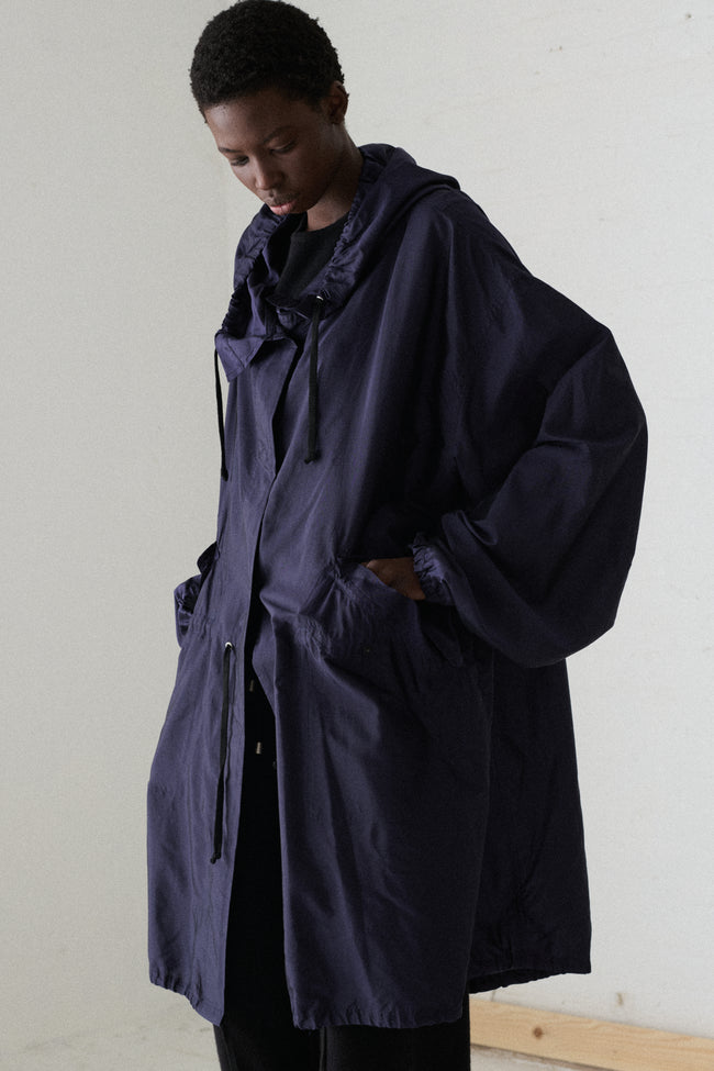 1990s Dries Van Noten Navy Parka - Desert Vintage