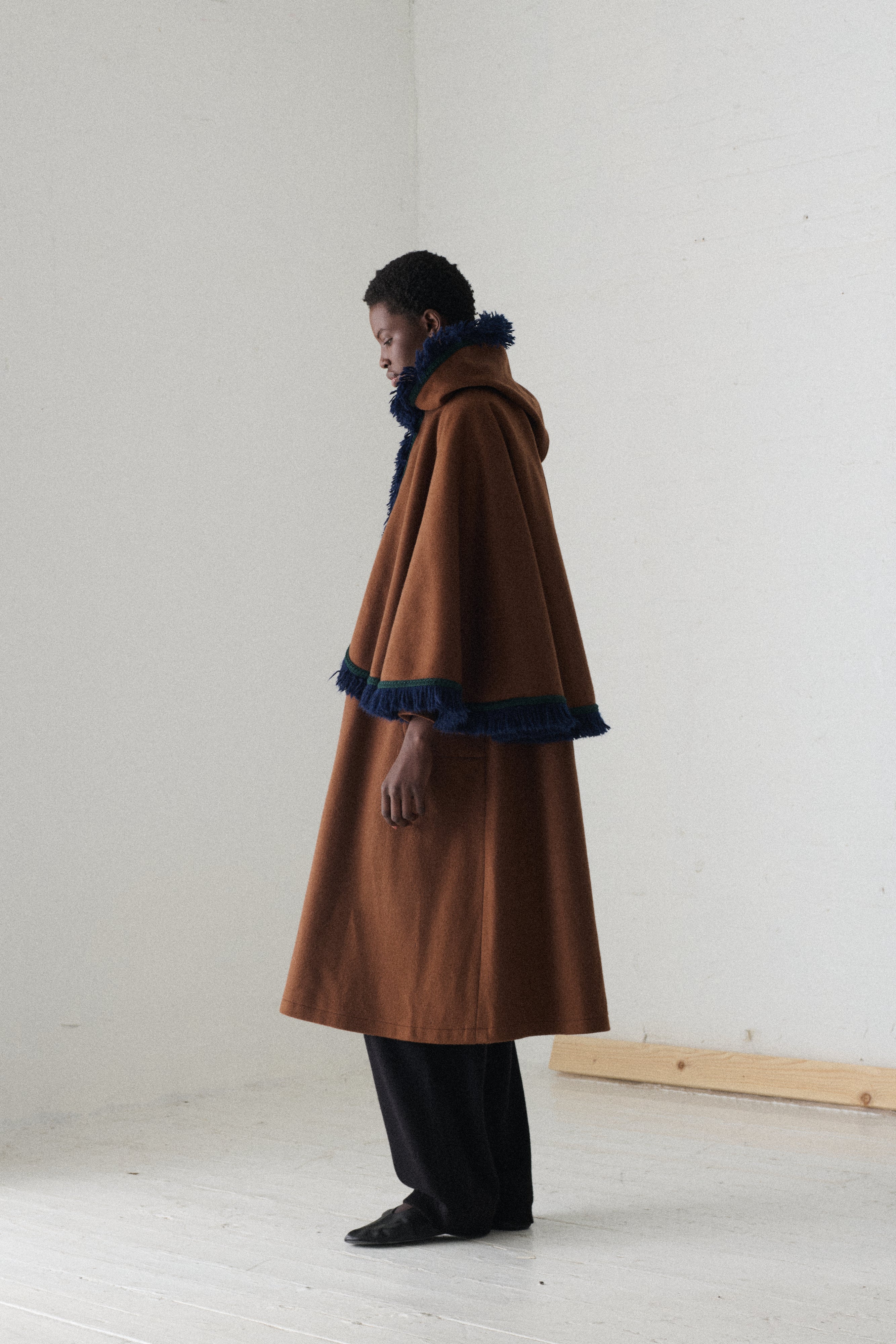 Ysl Wool Cape - Desert Vintage