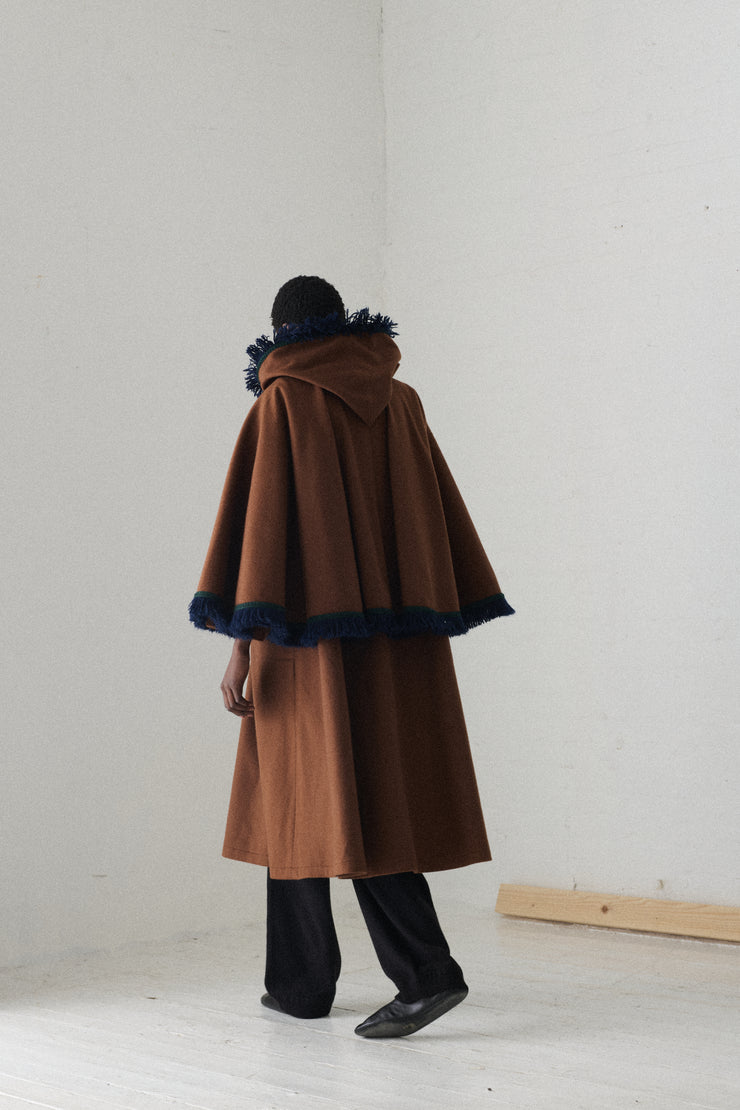 Ysl Wool Cape - Desert Vintage