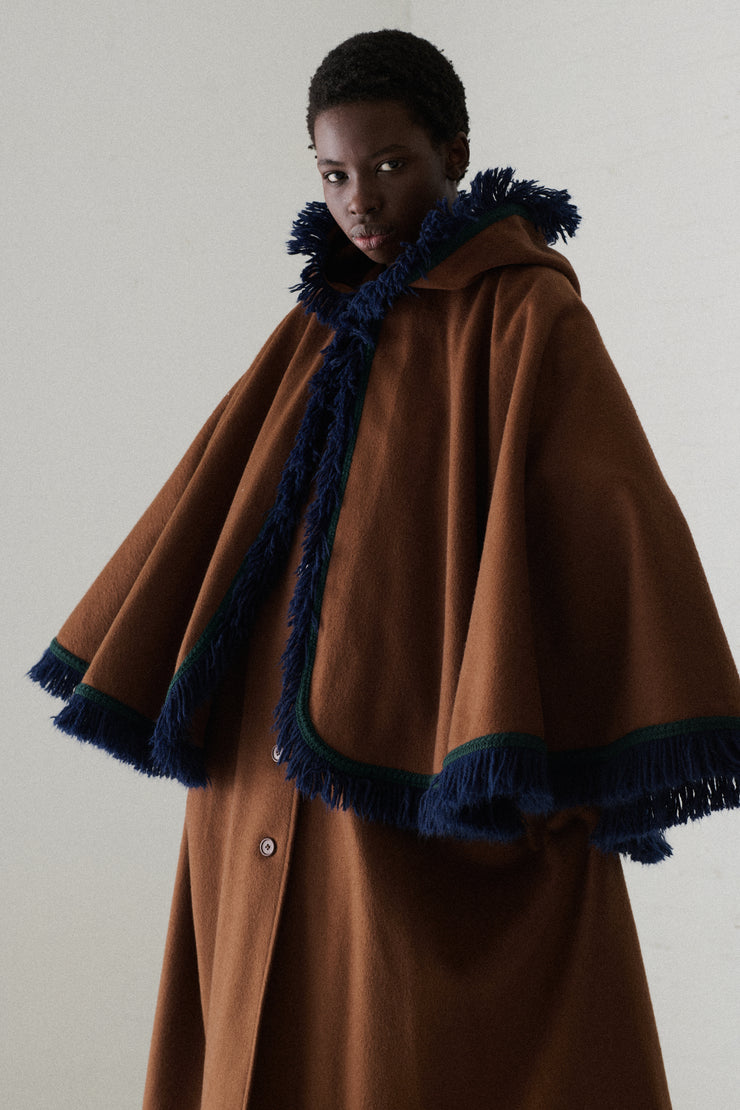 Ysl Wool Cape - Desert Vintage