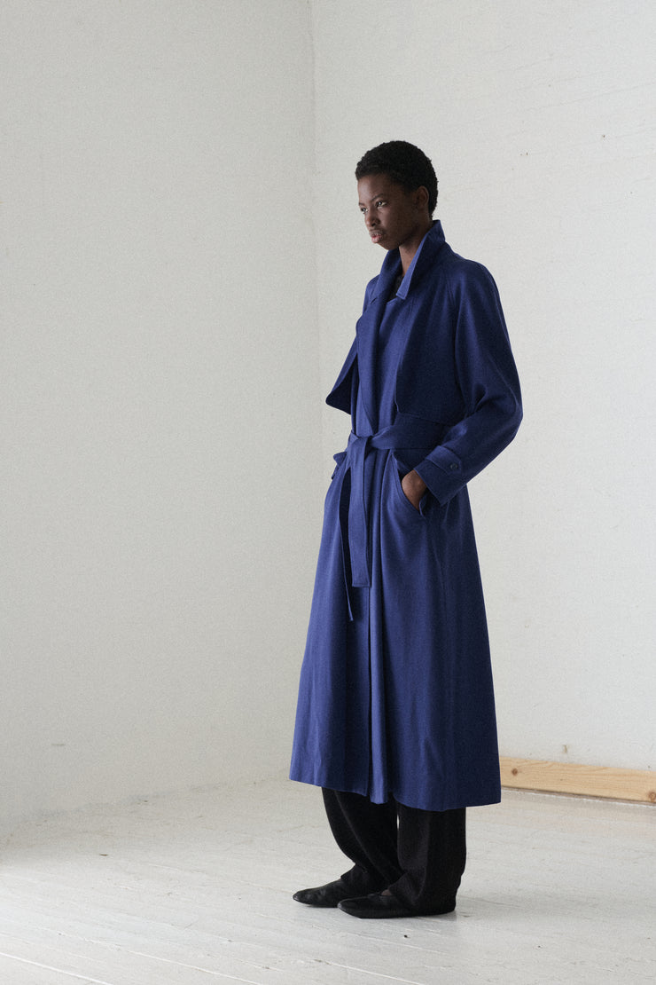 Kenzo Blu Trench Coat - Desert Vintage