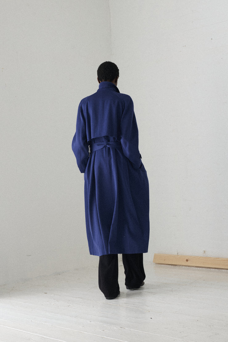 Kenzo Blu Trench Coat - Desert Vintage