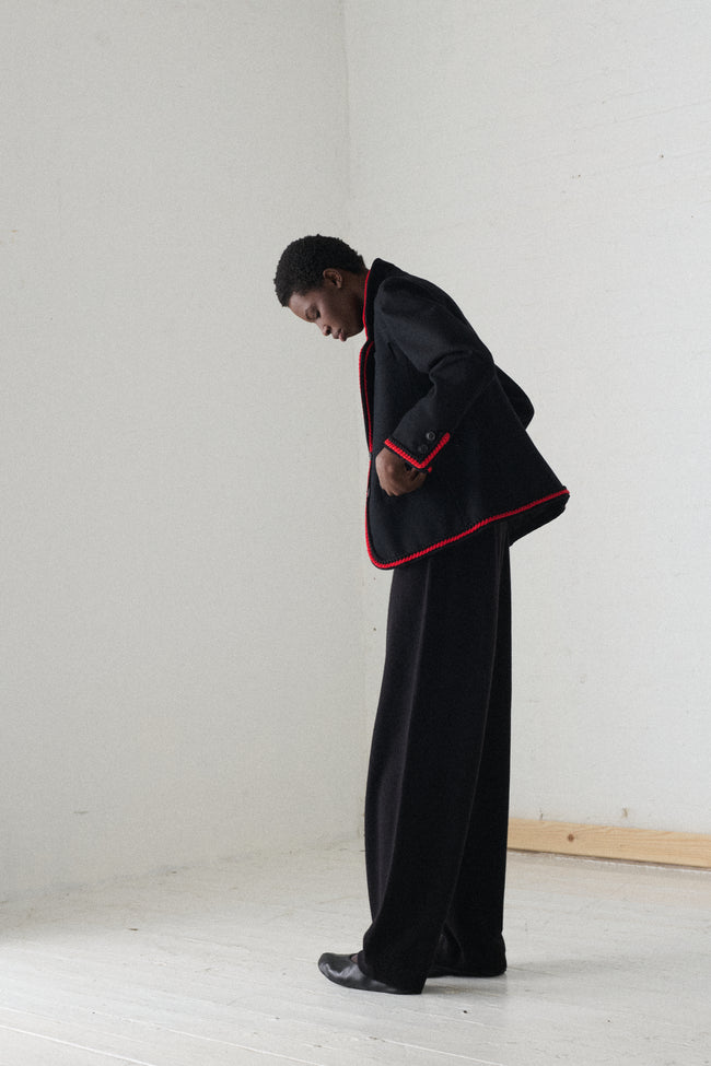 Ysl Black Wool Suit Coat - Desert Vintage