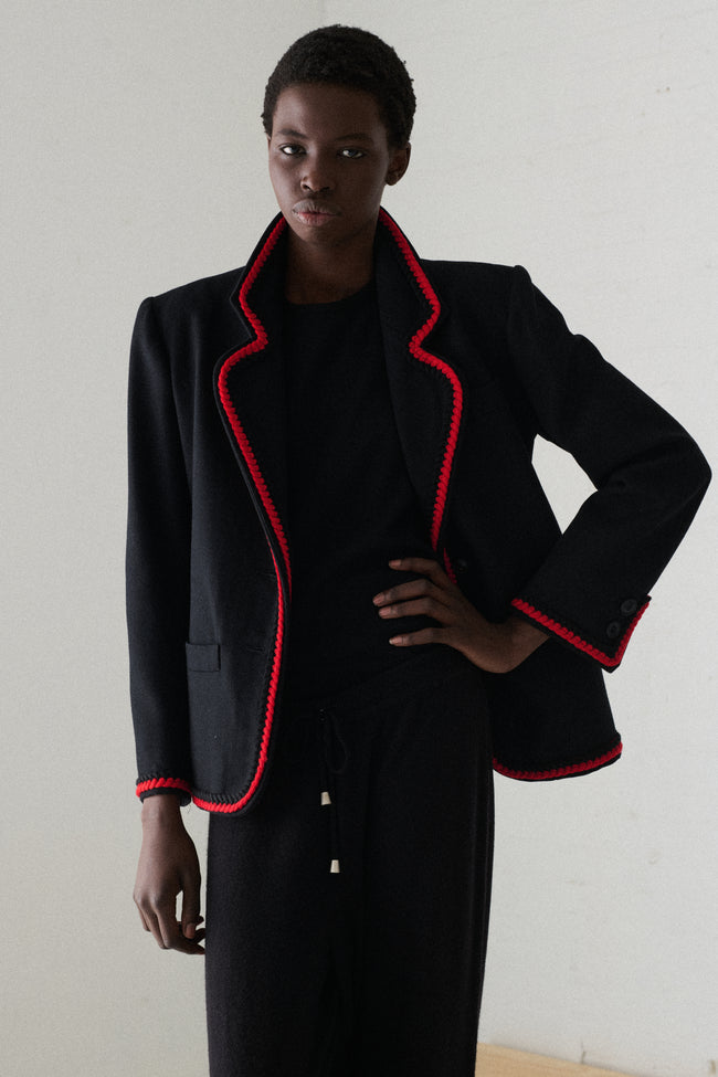 Ysl Black Wool Suit Coat - Desert Vintage