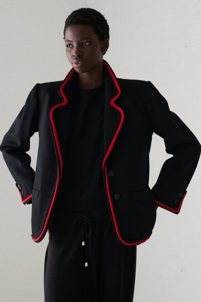 Ysl Black Wool Suit Coat - Desert Vintage