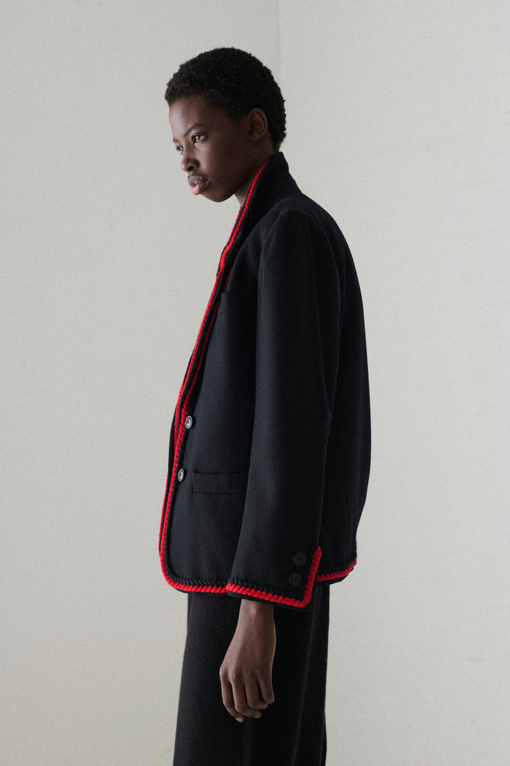 Ysl Black Wool Suit Coat - Desert Vintage